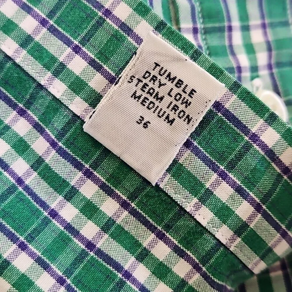 Polo Ralph Lauren‎ Shirt Blake Men's Size Large Green Plaids Purple Pony EUC LN